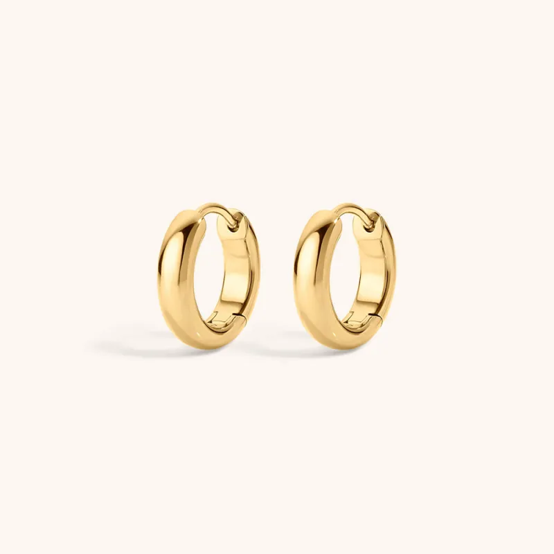 Bold Huggie Hoops, 12mm made by Maison Miru