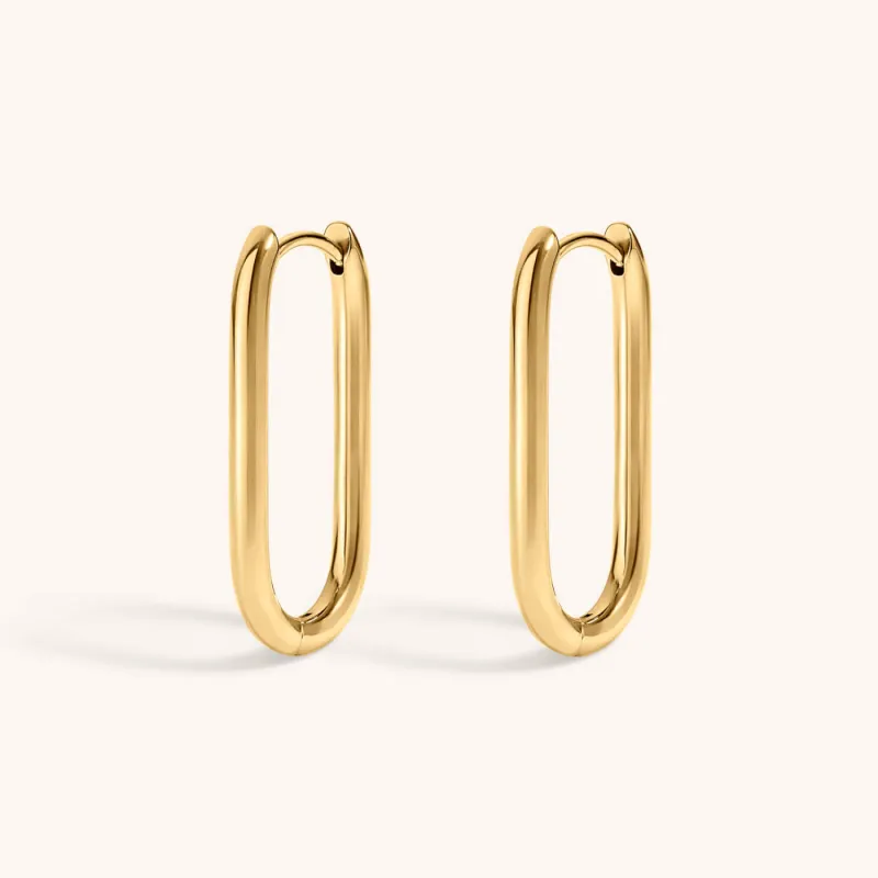 Halo Oval Hoops, 23mm made by Maison Miru