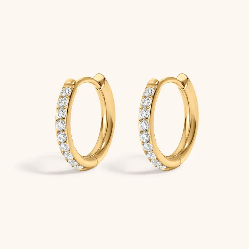 Pavé Hoops, 14mm made by Maison Miru