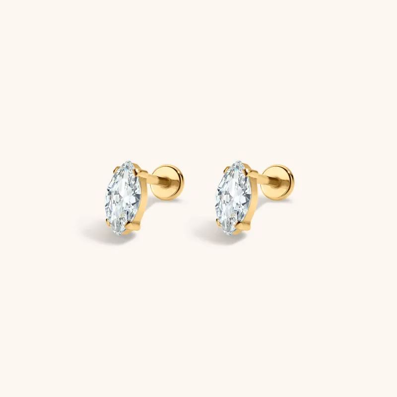 Celestial Crystal Marquise Nap Earrings made by Maison Miru