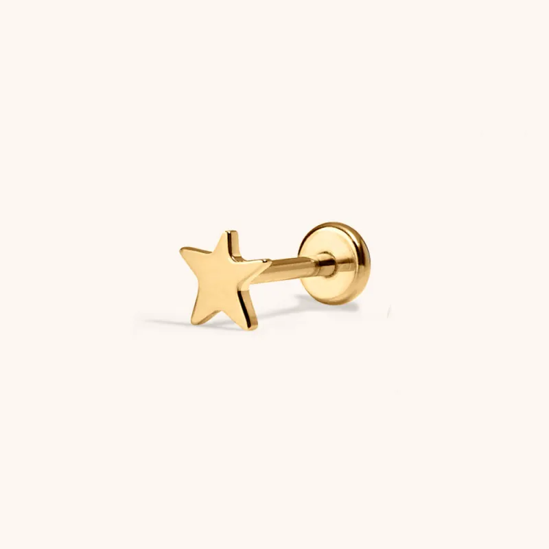 Star Push Pin Flat Back Earring made by Maison Miru