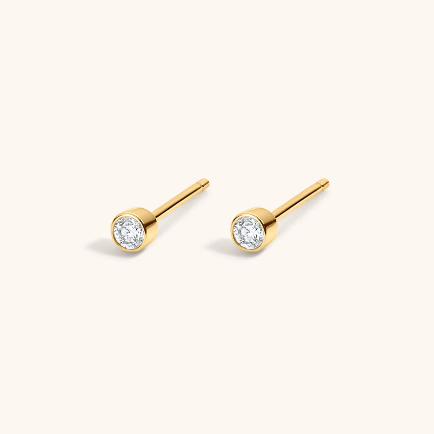 Sample Item: Celestial Crystal Bezel Solitaire Studs sold by Maison Miru product image thumbnail 5