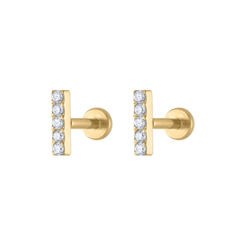 Sample Item: Pave Bar Nap Earrings sold by Maison Miru