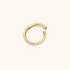 Eternity Cartilage Hoop in 14k Gold sold by Maison Miru