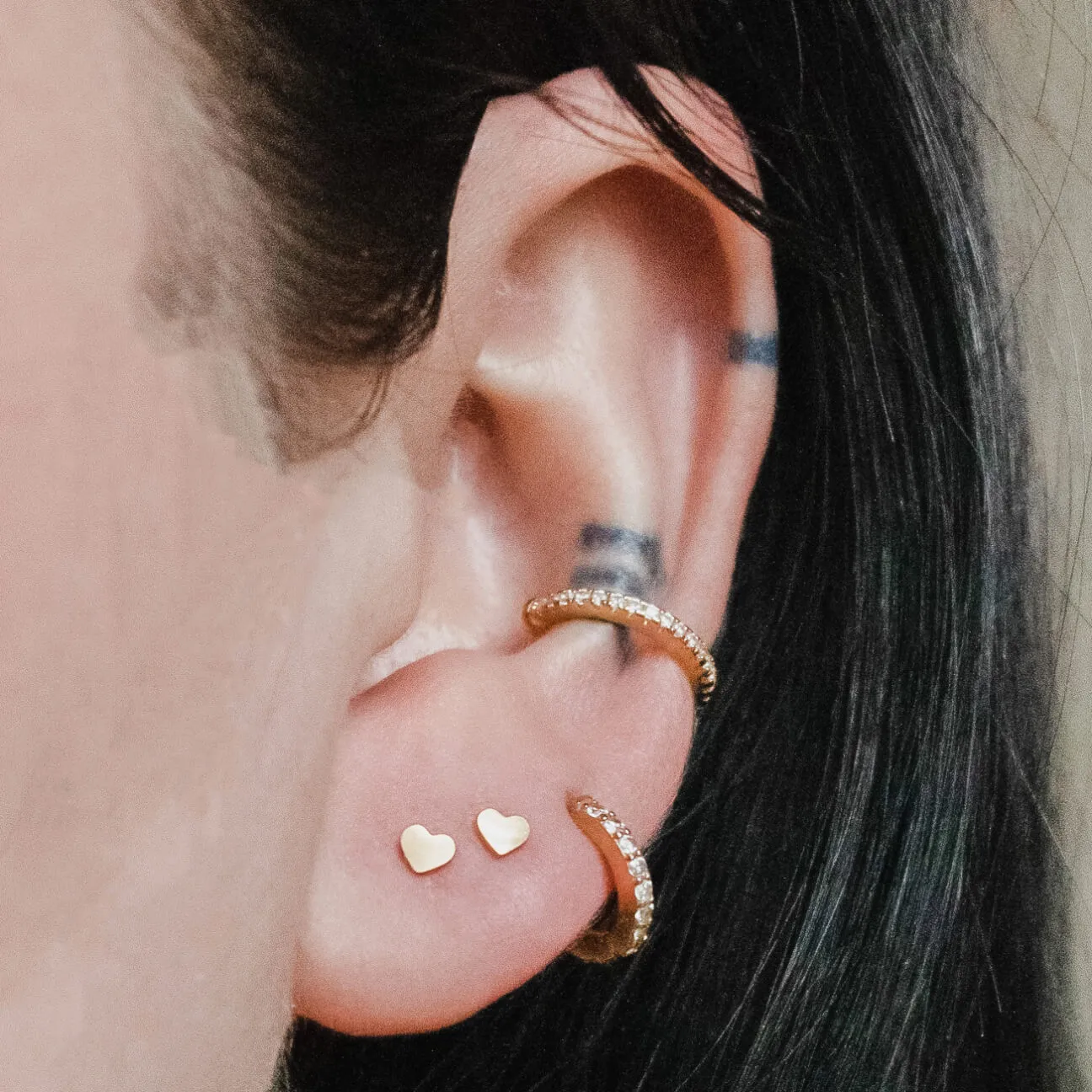 Sample Item: Classic Heart Nap Earrings sold by Maison Miru product image thumbnail 2