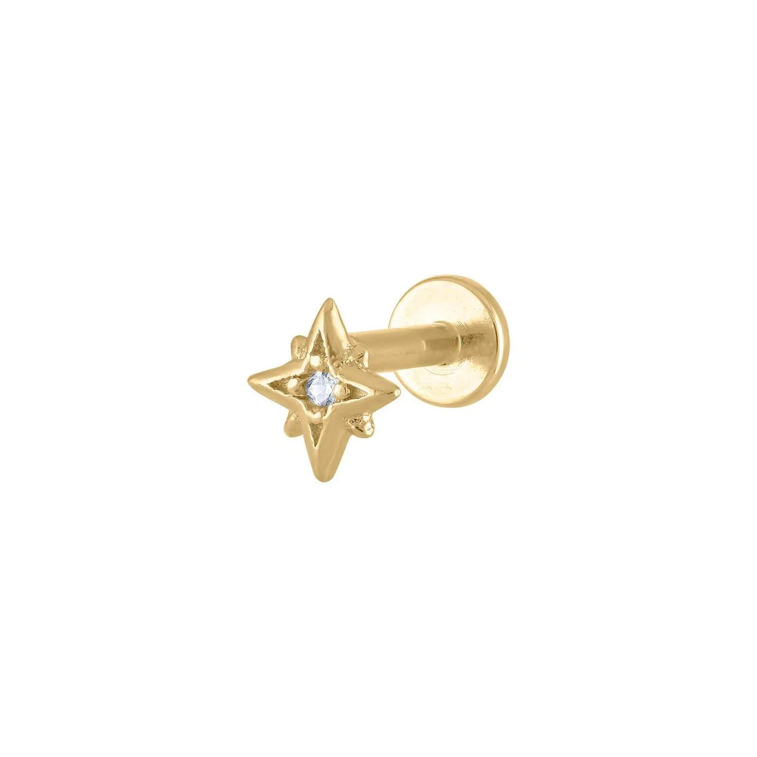 Sample Item: North Star Threaded Flat Back Earring sold by Maison Miru