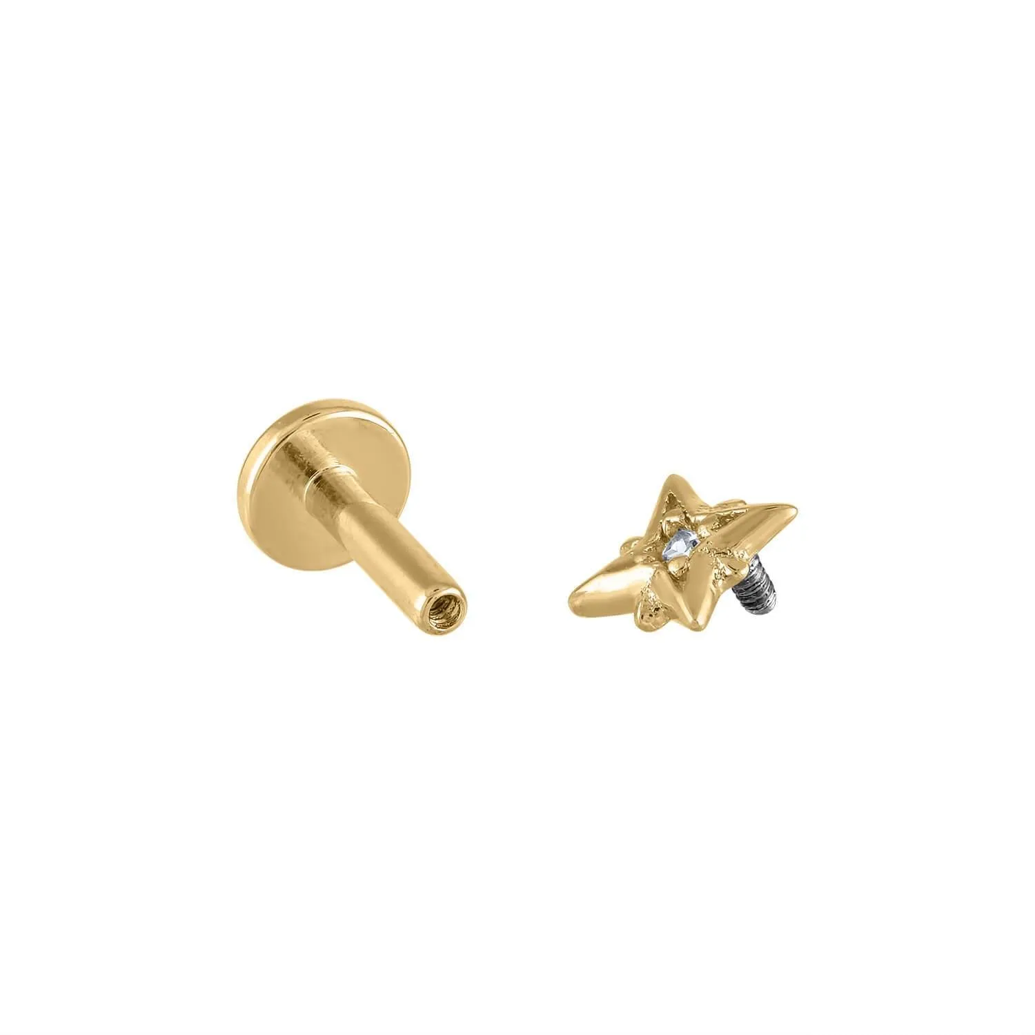 Sample Item: North Star Threaded Flat Back Earring sold by Maison Miru product image thumbnail 5