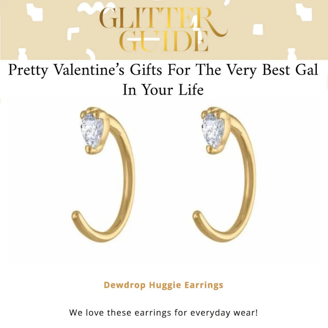 Dewdrop Huggie Earrings in Sterling Silver sold by Maison Miru product image thumbnail 3