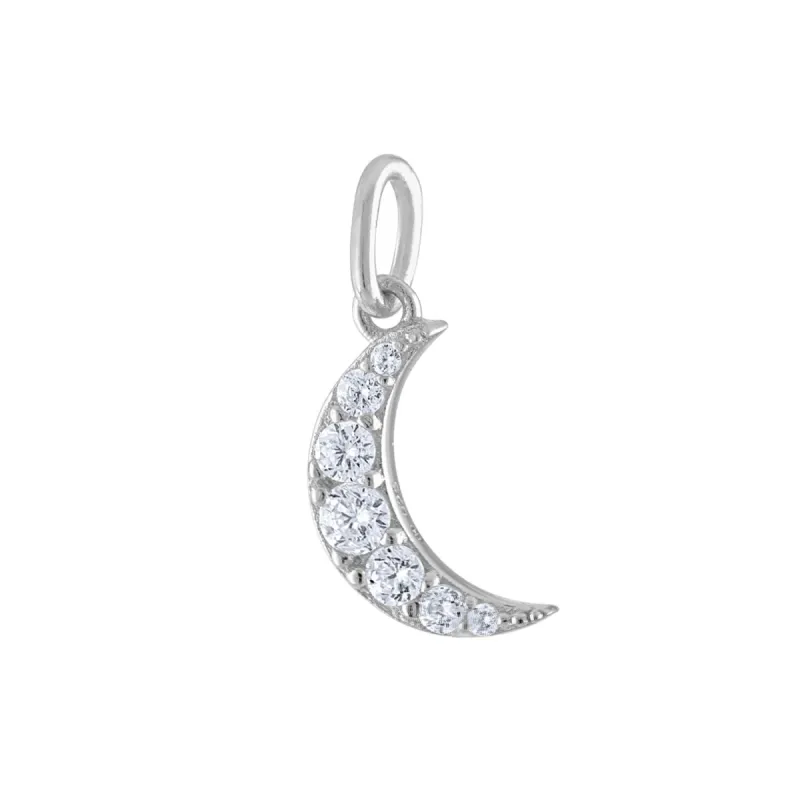 Mini Pave Moon Charm sold by Maison Miru