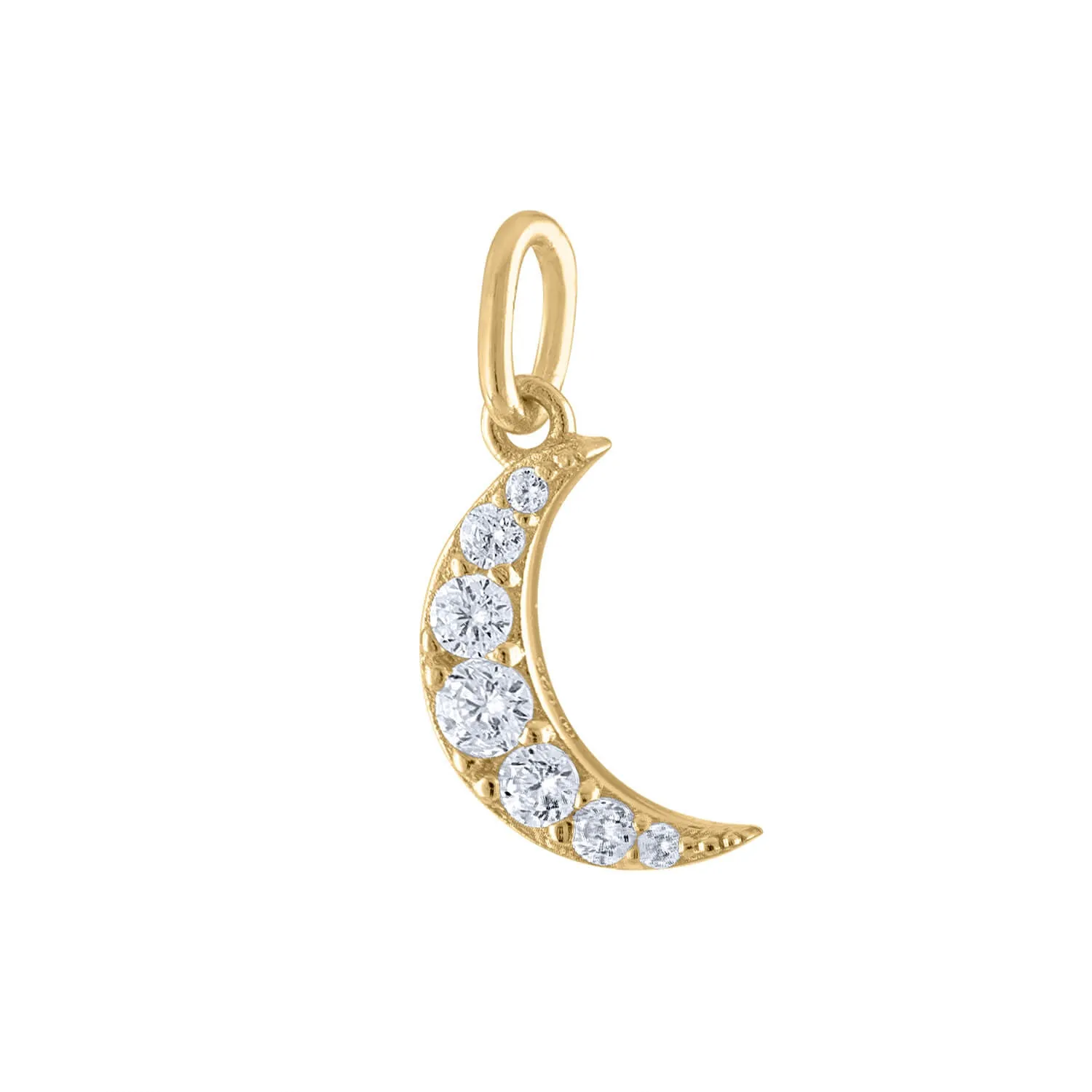 Mini Pave Moon Charm sold by Maison Miru product image thumbnail 2