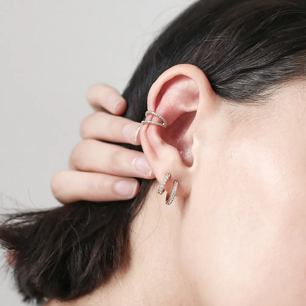 Sample Item: Mini Eternity Hoop Earrings sold by Maison Miru product image thumbnail 2