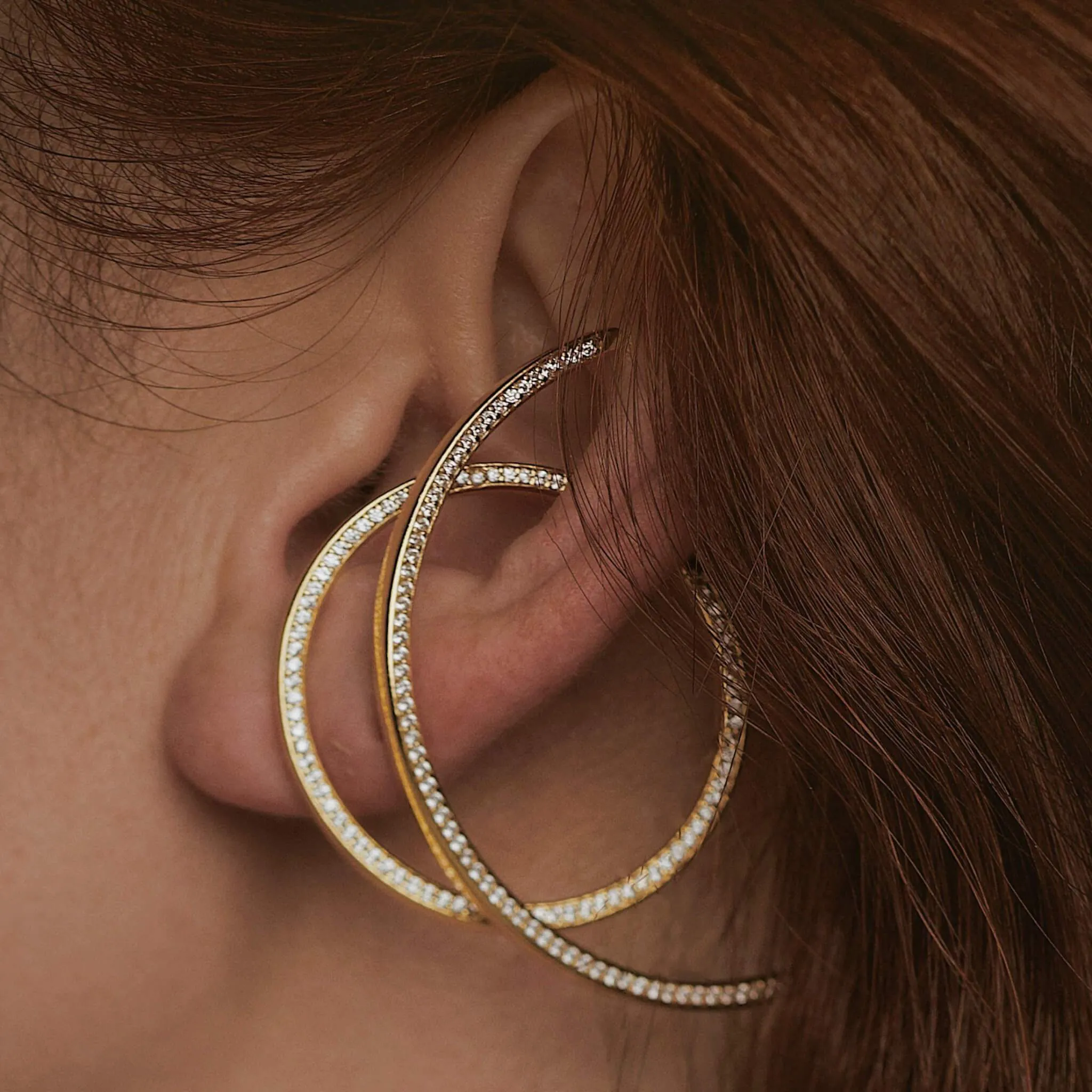 Sample Item: Celestial Illusion Hoops sold by Maison Miru product image thumbnail 4