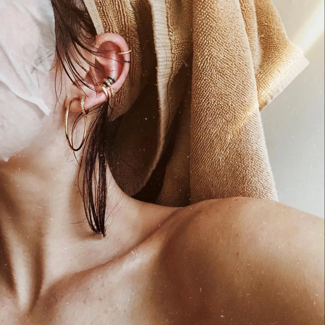 Sample Item: Crystal Claw Ear Cuff in Sterling Silver sold by Maison Miru product image thumbnail 4