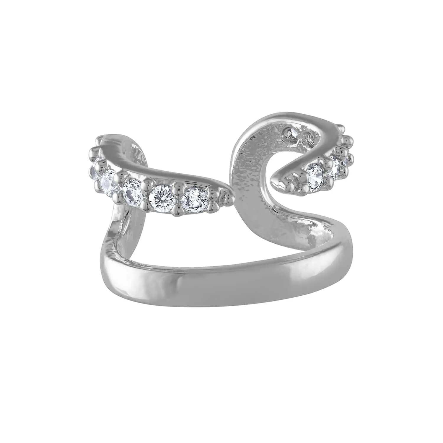 Sample Item: Crystal Claw Ear Cuff in Sterling Silver sold by Maison Miru