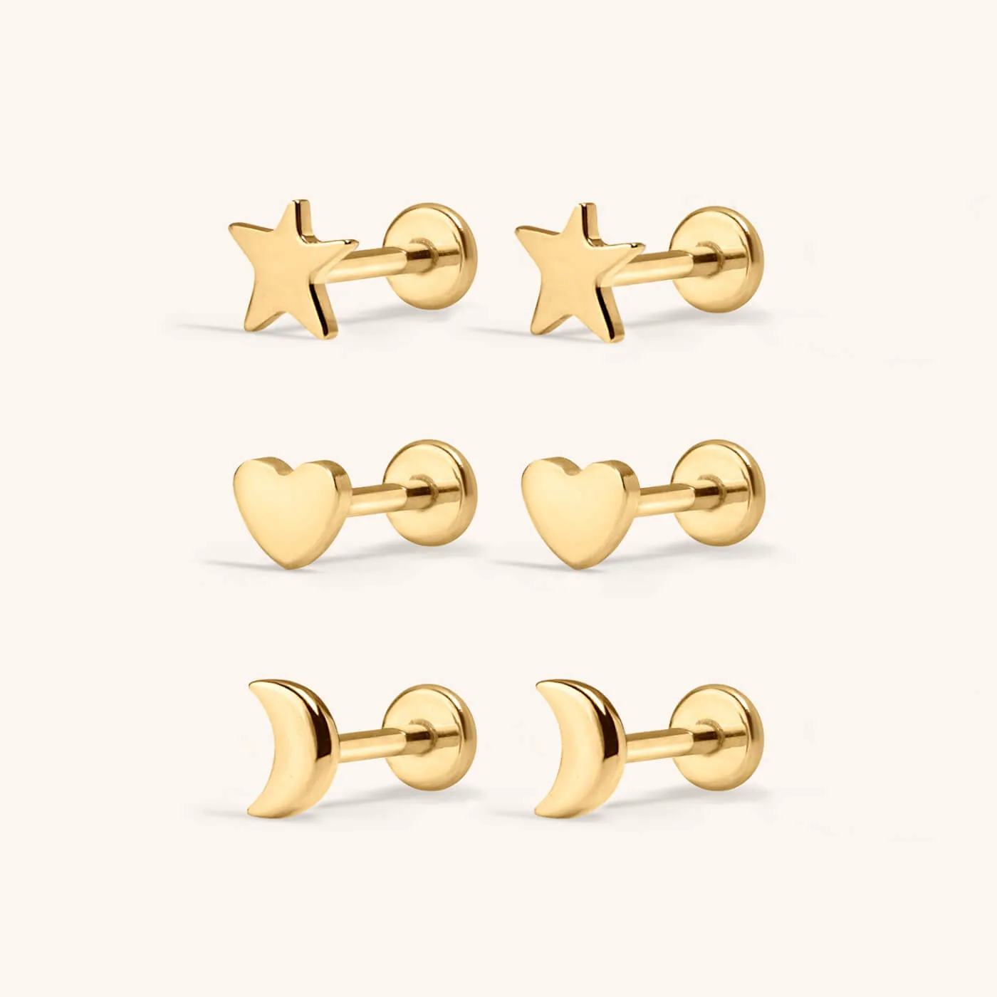 Classic Shapes Nap Earrings Trio sold by Maison Miru