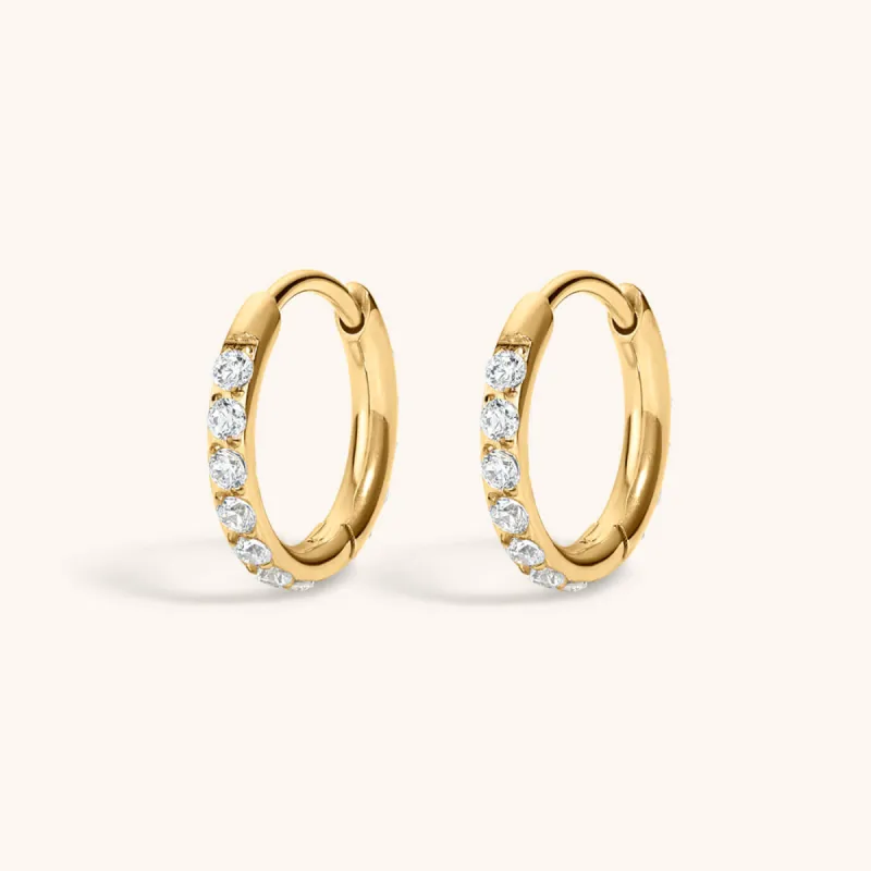 Mini Eternity Hoop Earrings sold by Maison Miru