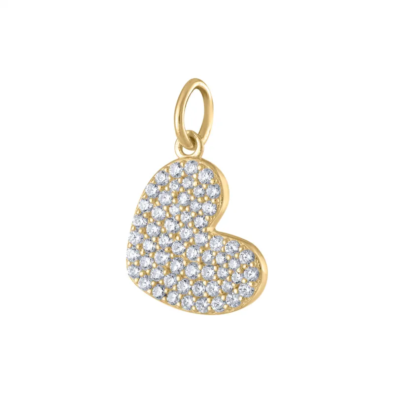 Pave Heart Charm sold by Maison Miru