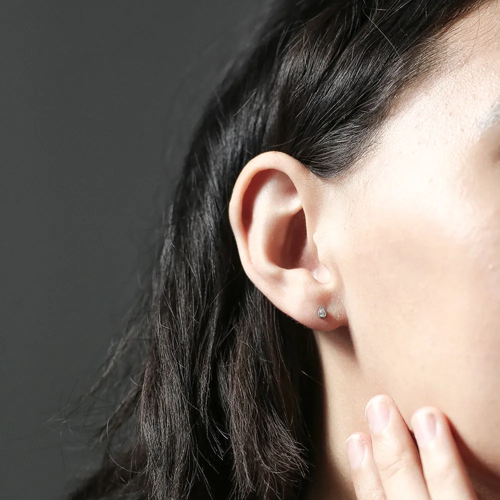 Sample Item: Tiny Dewdrop Studs in Sterling Silver sold by Maison Miru product image thumbnail 2