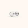 Classic Heart Push Pin Flat Back Earring sold by Maison Miru