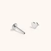 Classic Heart Push Pin Flat Back Earring sold by Maison Miru