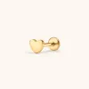 Classic Heart Push Pin Flat Back Earring sold by Maison Miru