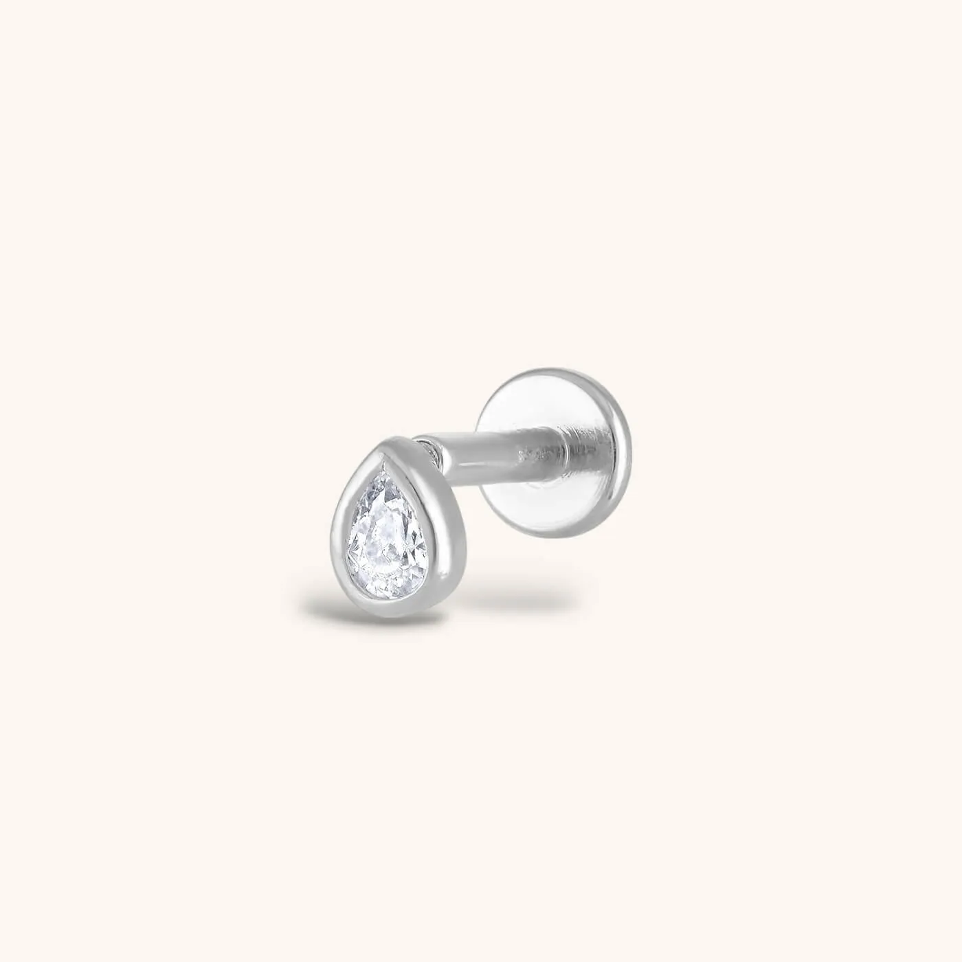 Tiny Dewdrop Threaded Flat Back Earring sold by Maison Miru product image thumbnail 5
