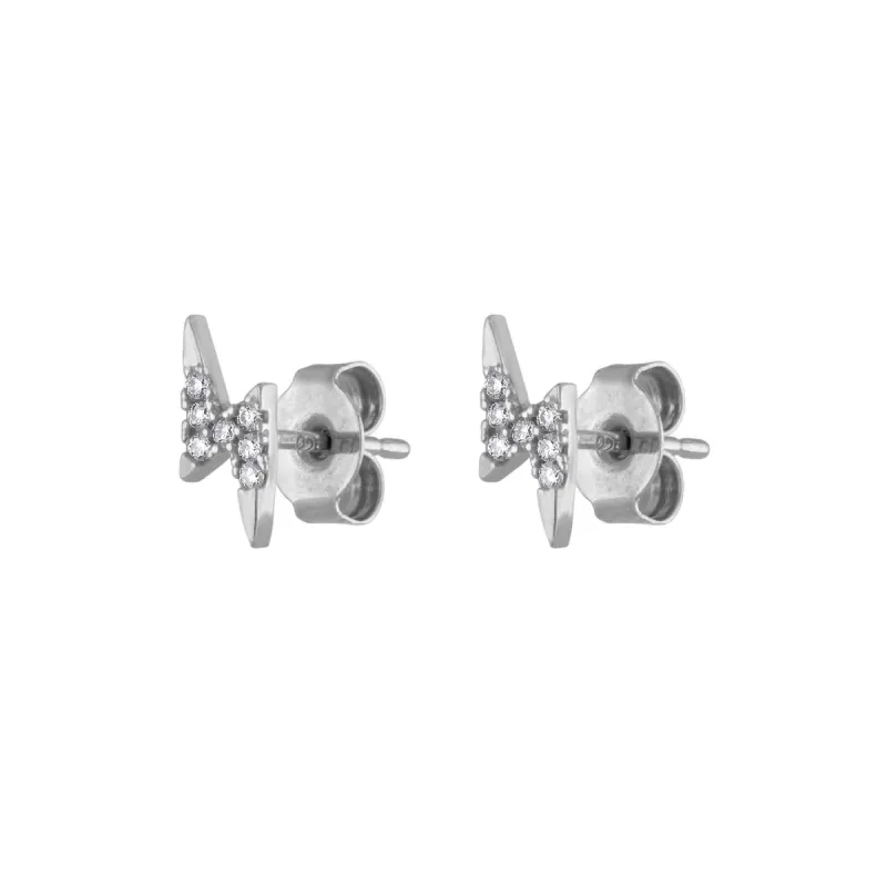 Sample Item: Pave Lightning Studs in Sterling Silver sold by Maison Miru