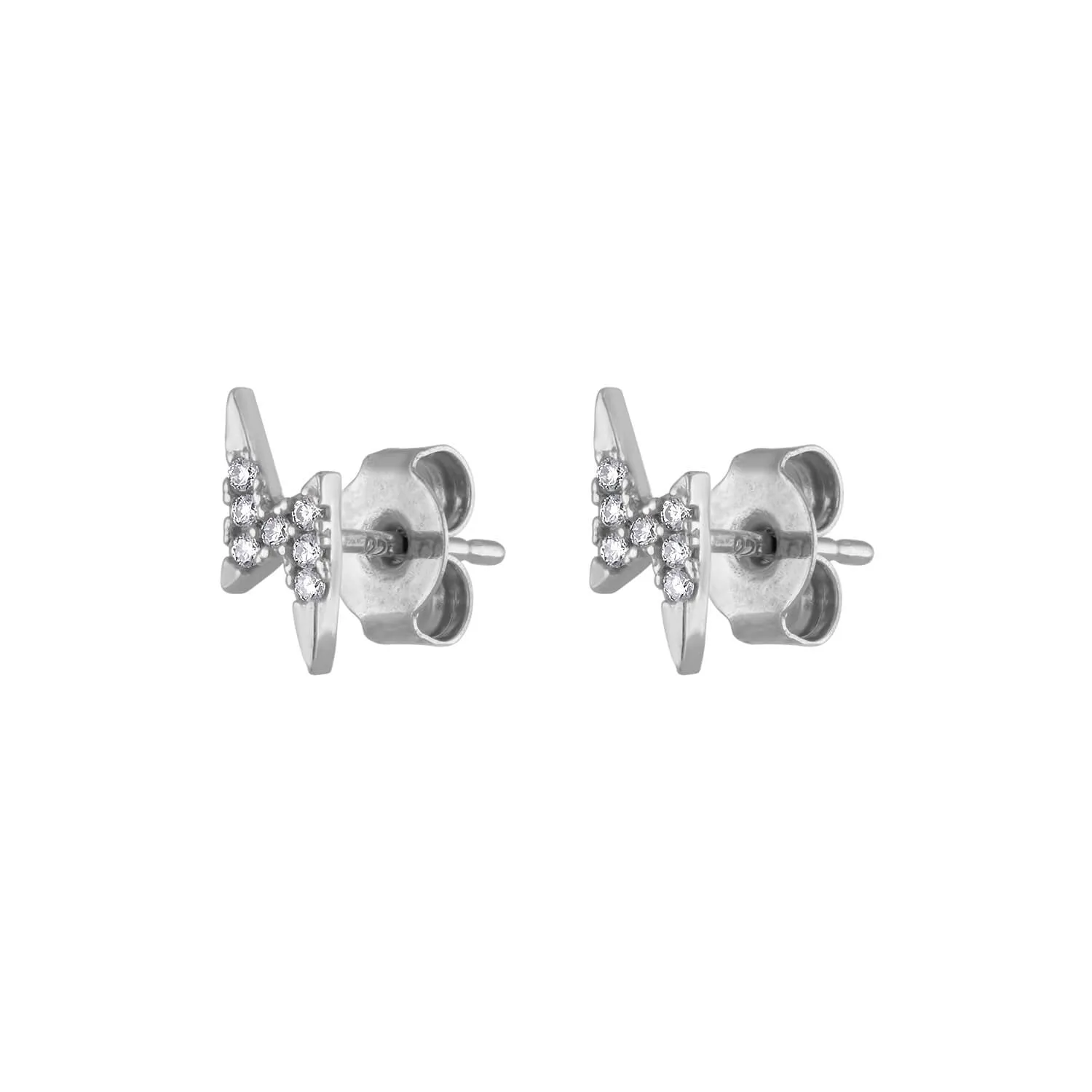 Sample Item: Pave Lightning Studs in Sterling Silver sold by Maison Miru