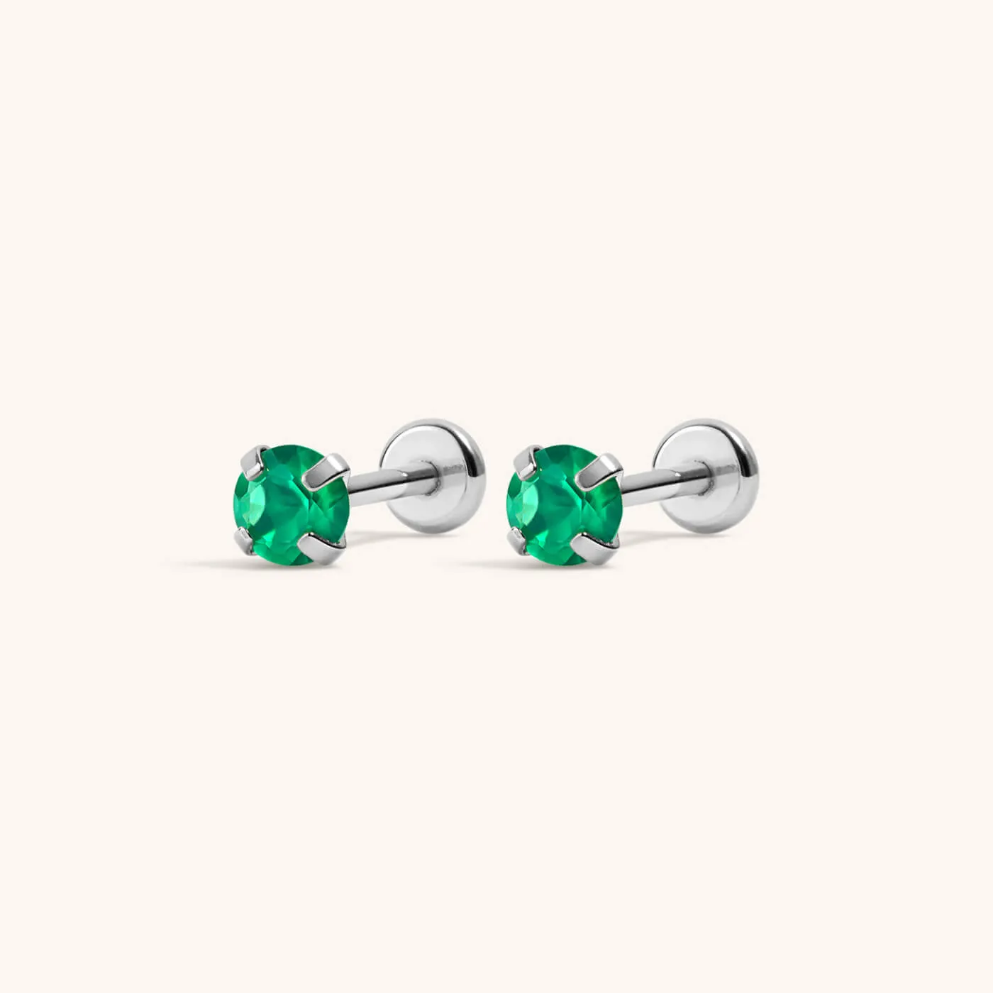 Green Chalcedony Nap Earrings sold by Maison Miru product image thumbnail 4