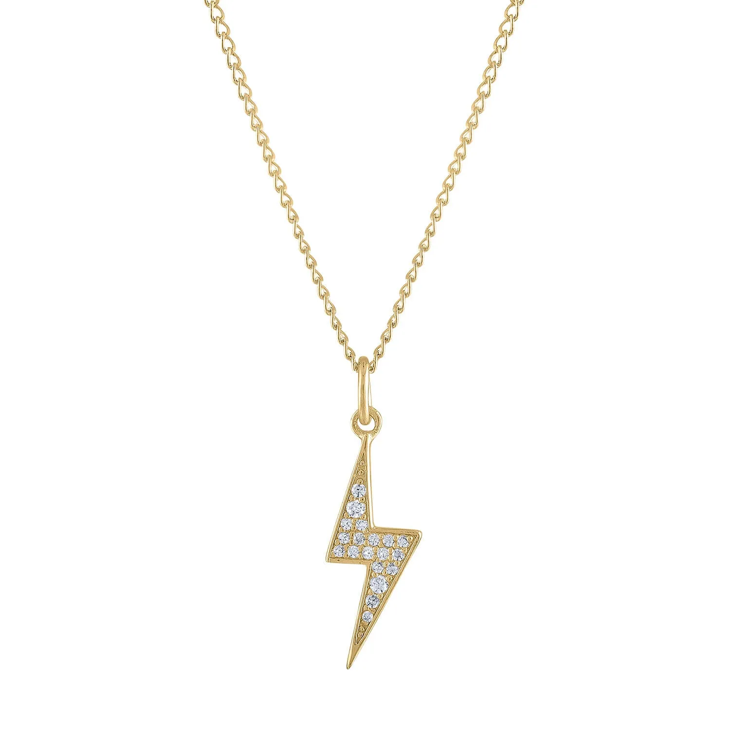 Pave Lightning Charm Necklace sold by Maison Miru product image thumbnail 2