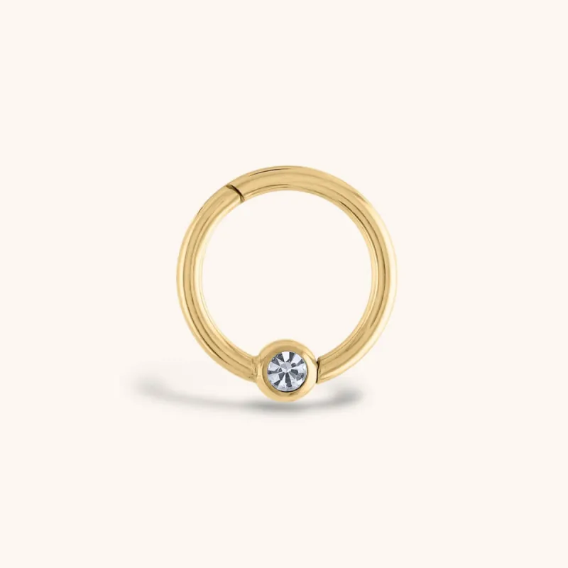Orbital Crystal Cartilage Hoop sold by Maison Miru