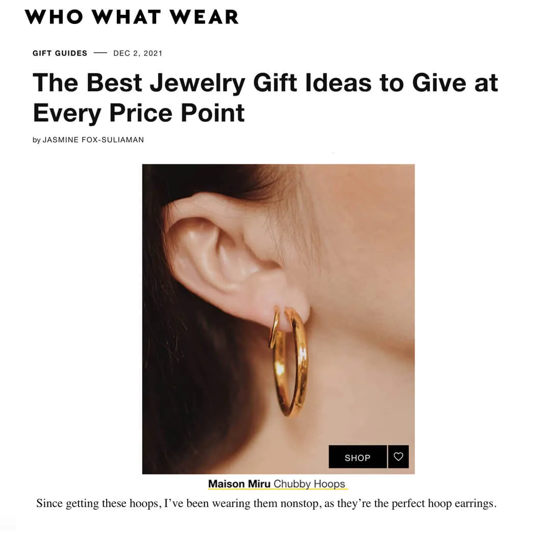 Sample Item: Chubby Hoops sold by Maison Miru product image thumbnail 5