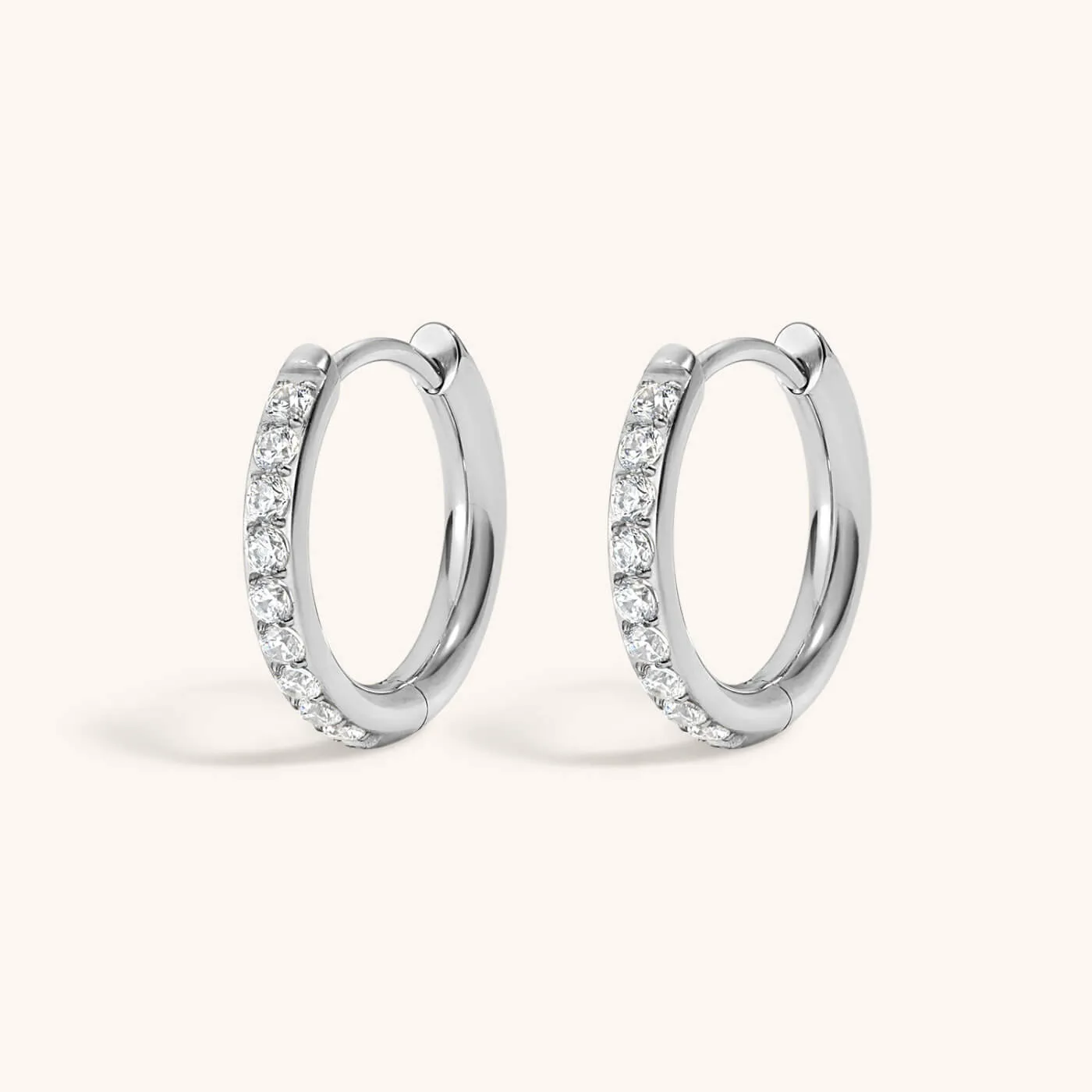 Eternity Hoop Earrings in Titanium sold by Maison Miru product image thumbnail 5