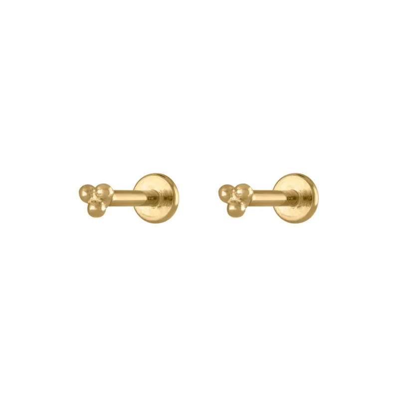 Sample Item: Tiny Trinity Nap Earrings sold by Maison Miru