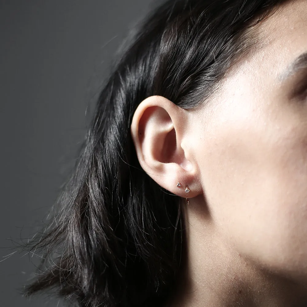 Sample Item: Crystal Huggie Earrings sold by Maison Miru product image thumbnail 3