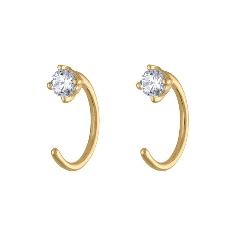Sample Item: Crystal Huggie Earrings sold by Maison Miru