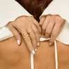 Floating Dewdrop Stacking Ring Trio sold by Maison Miru