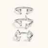 Floating Dewdrop Stacking Ring Trio sold by Maison Miru