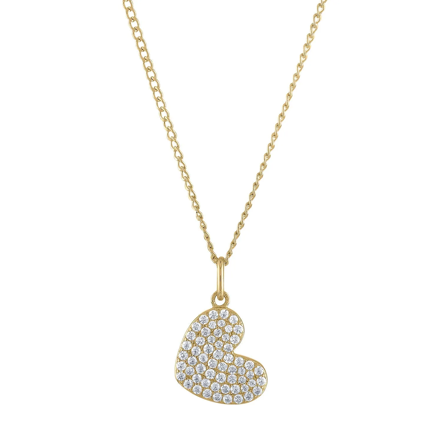 Pave Heart Charm Necklace sold by Maison Miru product image thumbnail 2