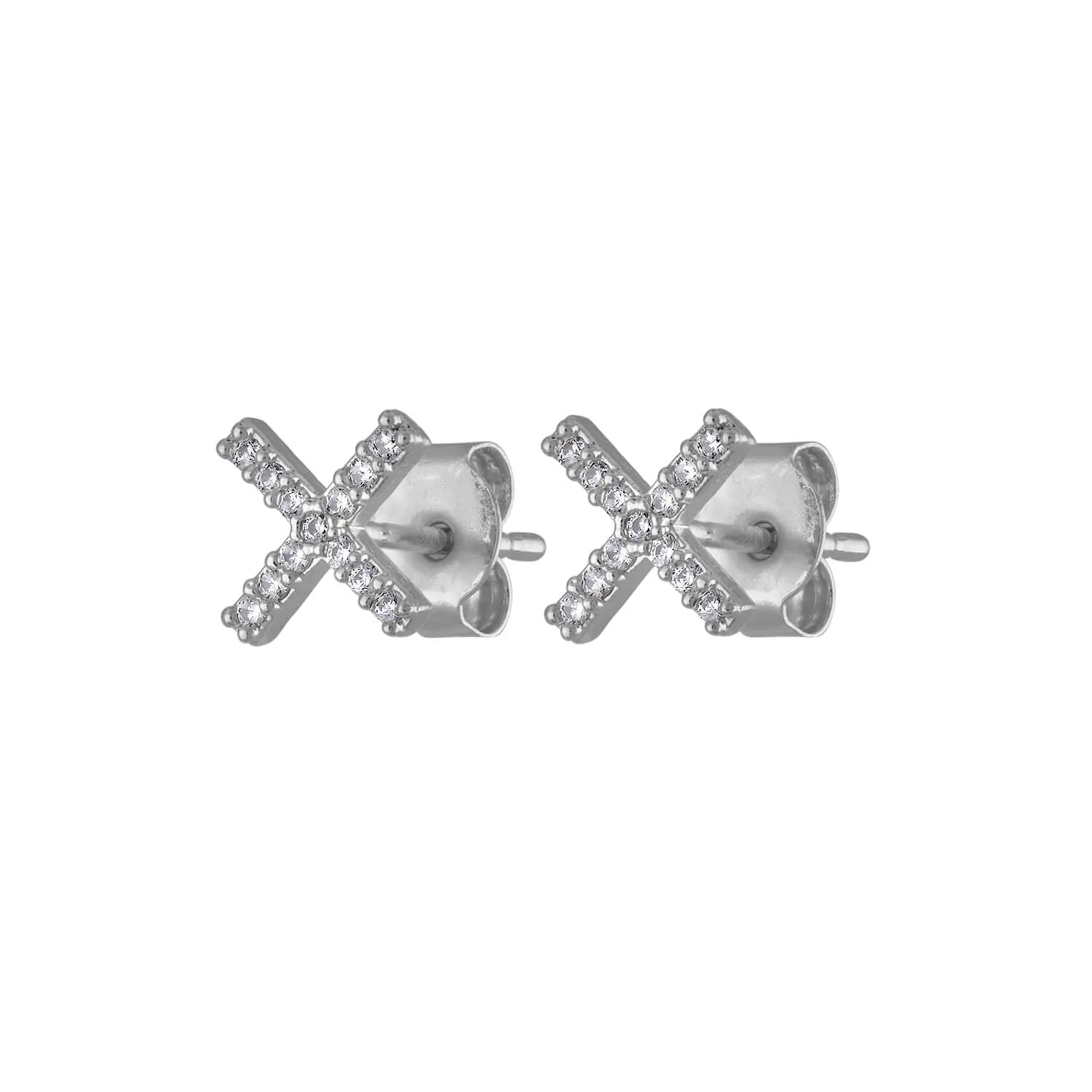 Sample Item: Pave X Studs in Sterling Silver sold by Maison Miru