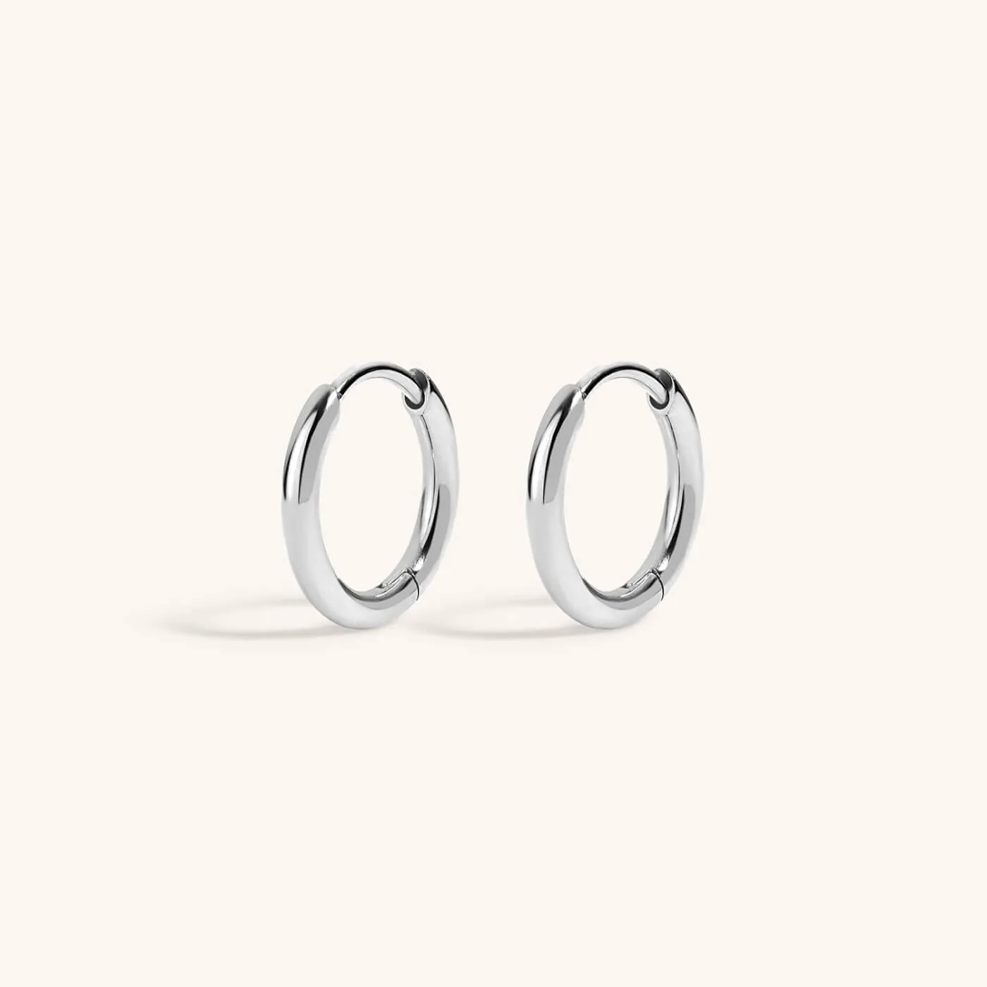 Classic Huggie Hoops in Titanium sold by Maison Miru product image thumbnail 5