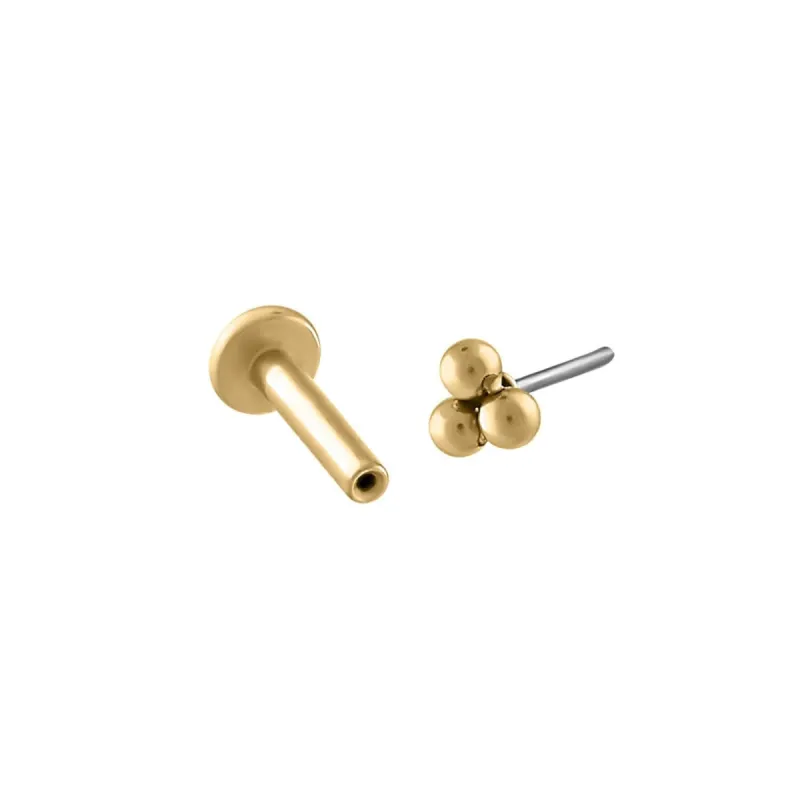 Sample Item: Tiny Trinity Push Pin Flat Back Earring sold by Maison Miru