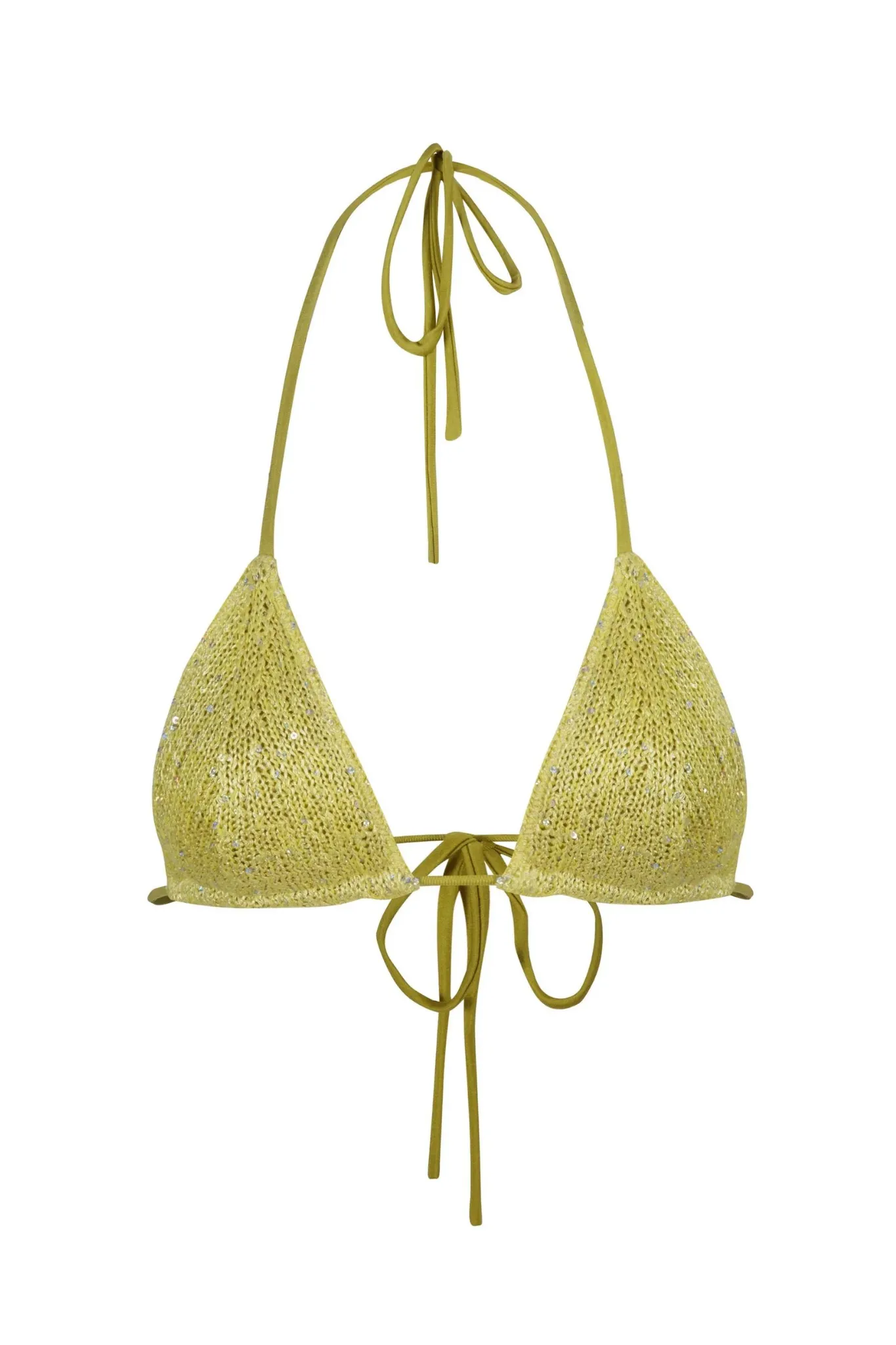 Lio Bikini Top - Chartreuse Sequin sold by Asta Resort