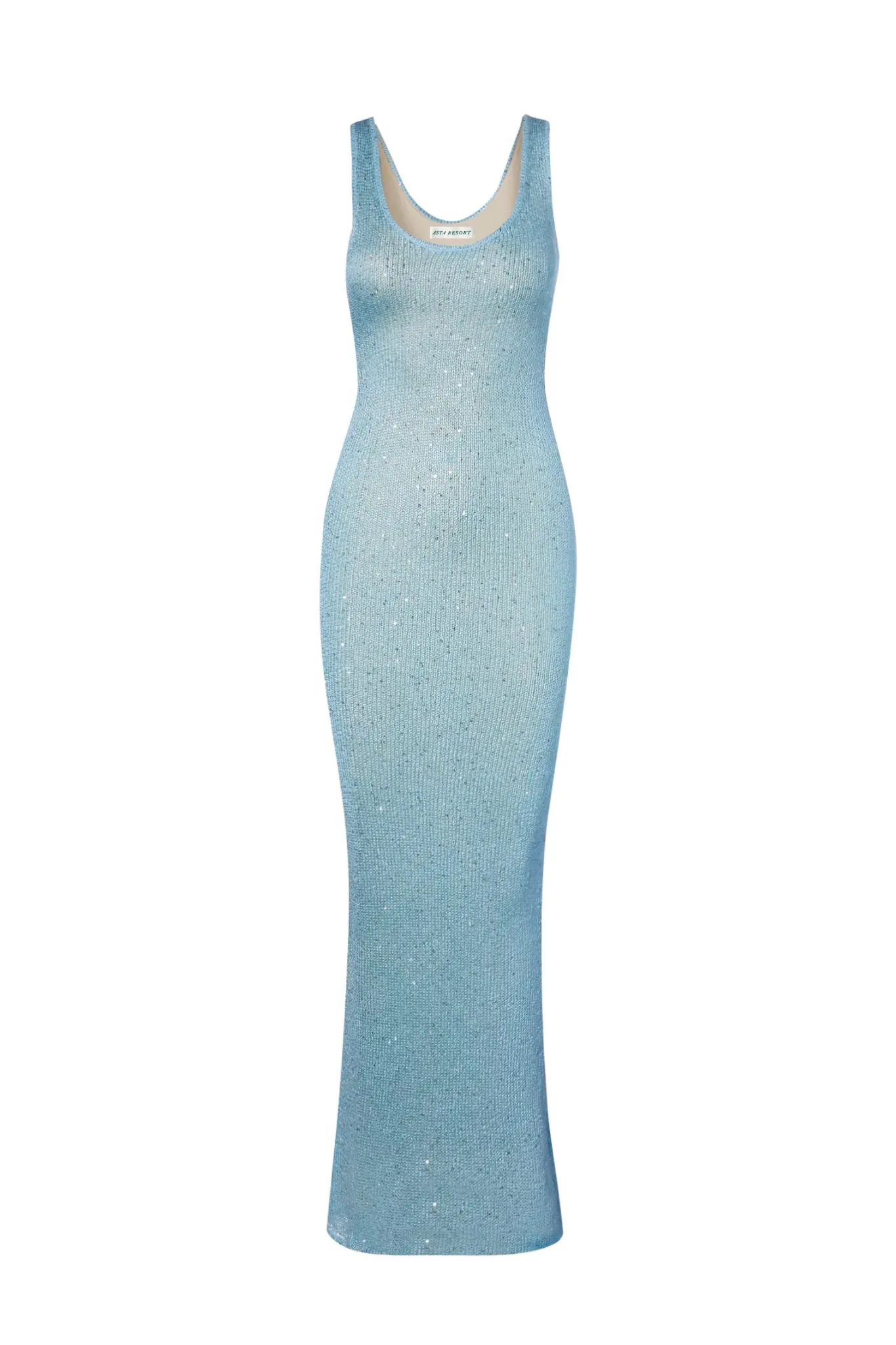 Ana Dress - Baia Blue Sequin sold by Asta Resort