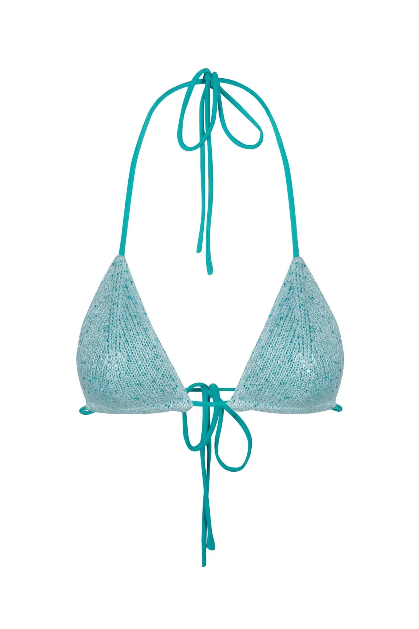 Lio Bikini Top- Aqua Sequin sold by Asta Resort
