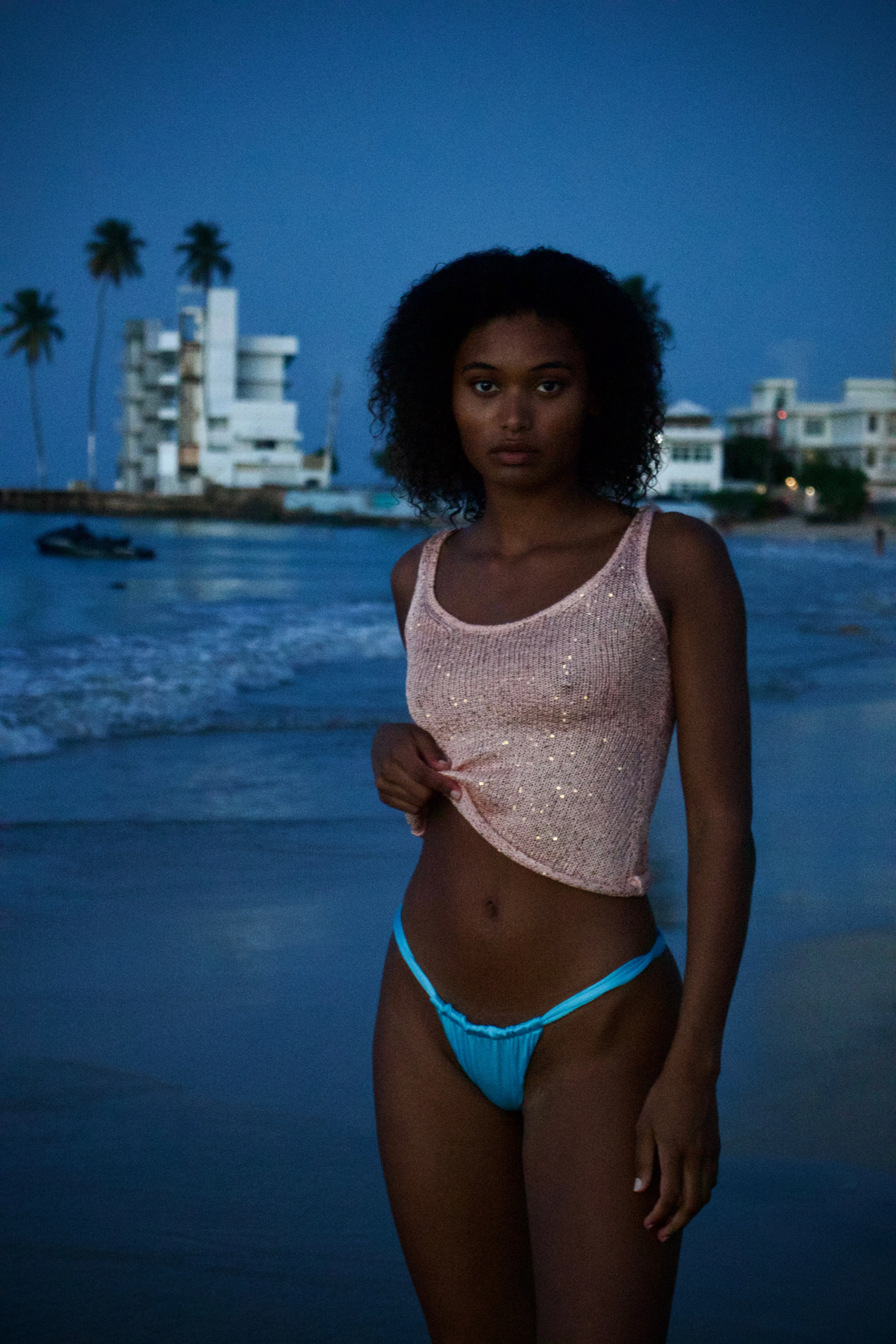 Ana Top - Apricot Sequin sold by Asta Resort product image thumbnail 2