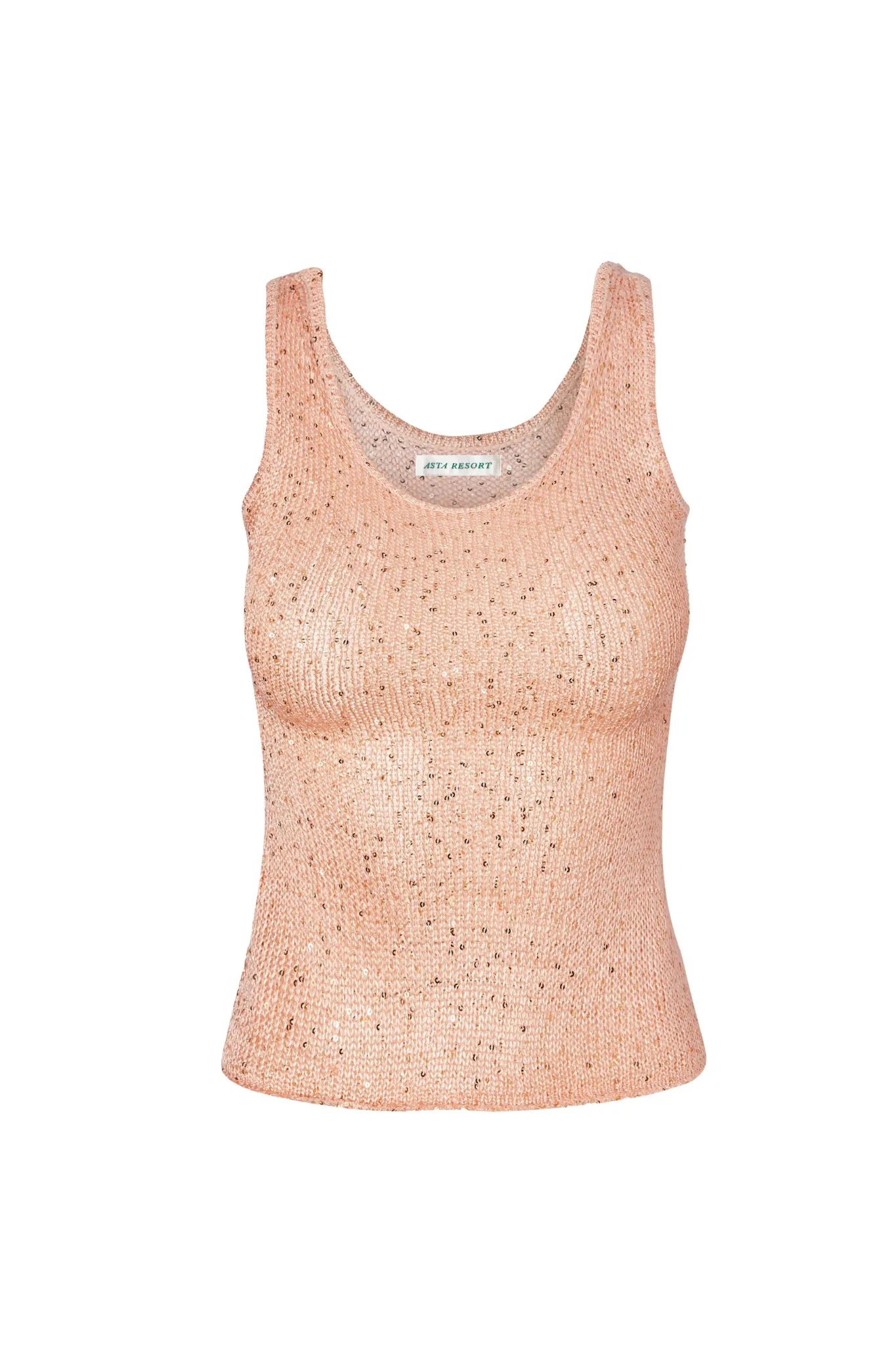 Ana Top - Apricot Sequin sold by Asta Resort