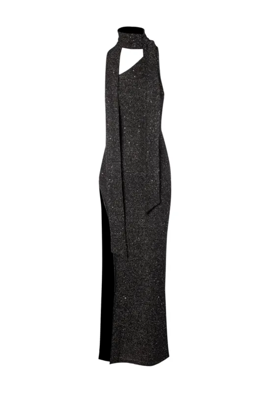 Jennifer Dress - Charcoal Sequin sold by Asta Resort