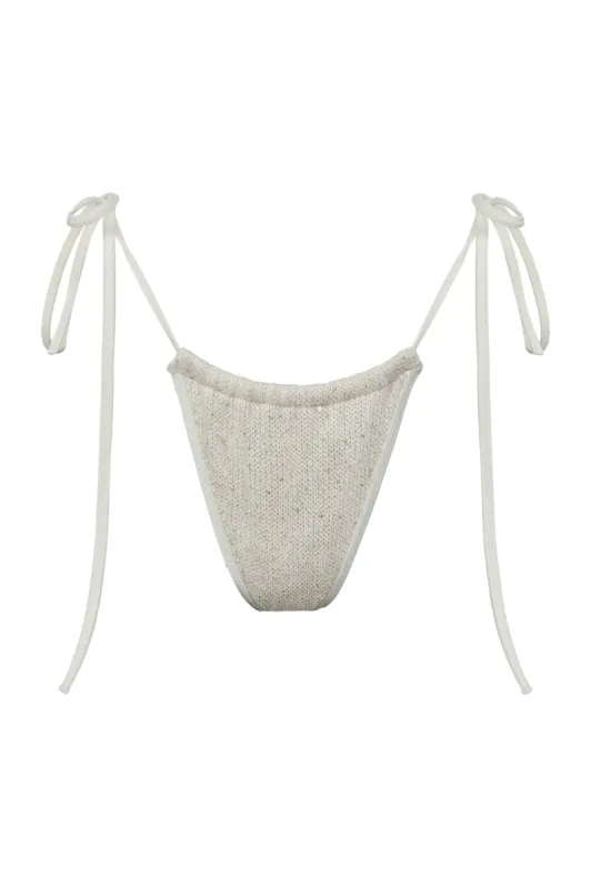 Lio Bikini Bottom - Ivory Sequin sold by Asta Resort