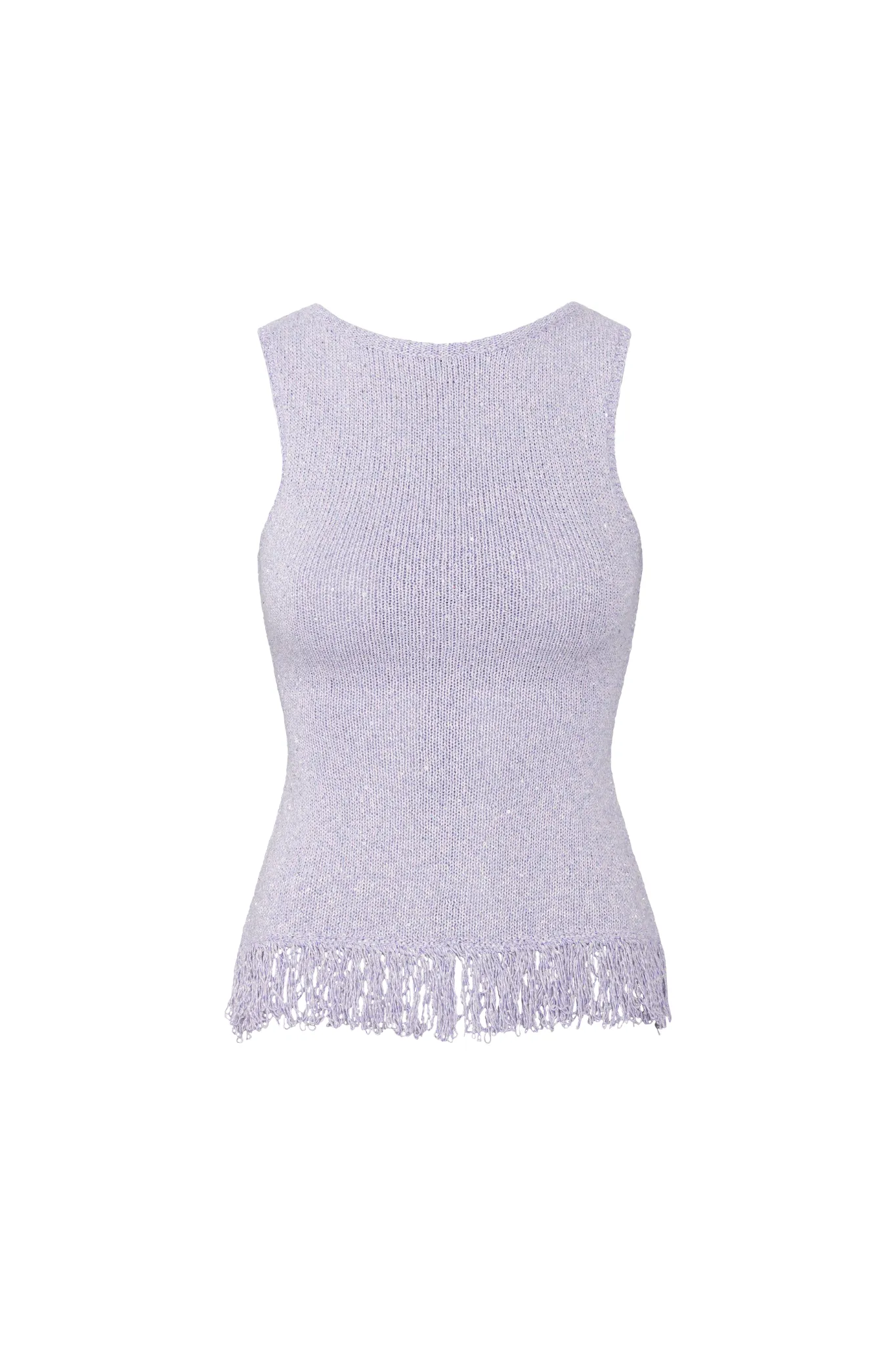 Dana Fringe Top - Lavender Sequin sold by Asta Resort